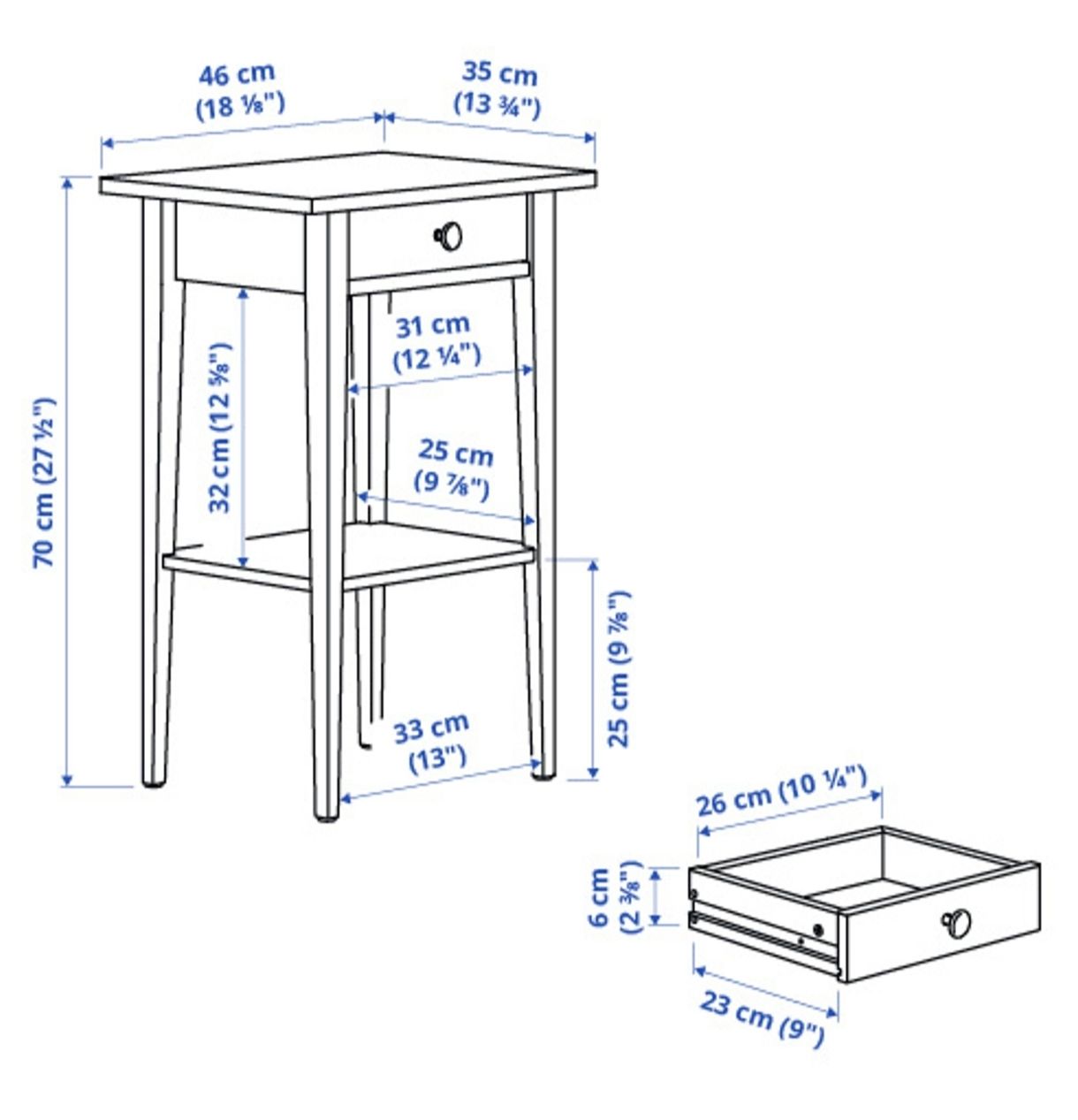 Ikea Comodini: HEMNES Ablagetisch – Usato da Zürich venduto da Nicole_yl210 2