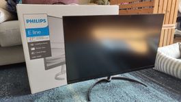 Monitor Philips E Line 27 Zoll 4K UHD mit Verpackung