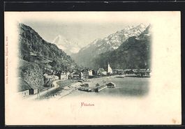 Flüelen, Ortsansicht aus der Vogelschau