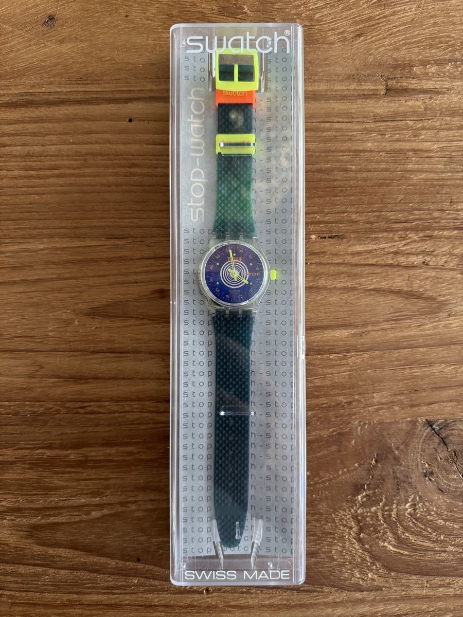 Swatch Orologi: Stop Swatch (SSK101) Orologio – Nuovo e nell'imballaggio originale da Künten venduto da Spike17