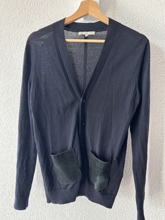 Strickjacke Sandro Grösse S wolle dunkel blau 