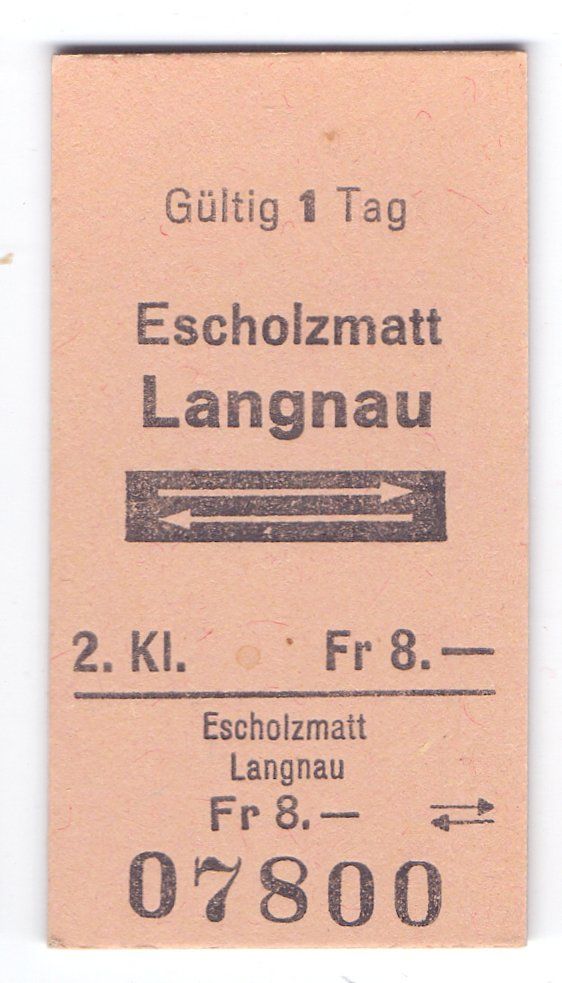 Biglietti: Billette Eschholzmatt - Langnau – Usato da Langenthal venduto da Sammlungs_aus
