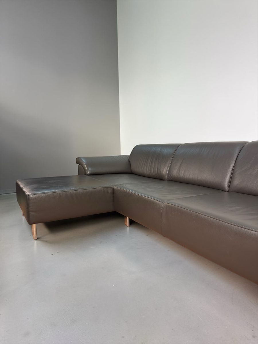 Divani: Ecksofa aus echtem Rindsleder, tabakbraun – Usato da Bachenbülach venduto da Sofalab.swiss 1