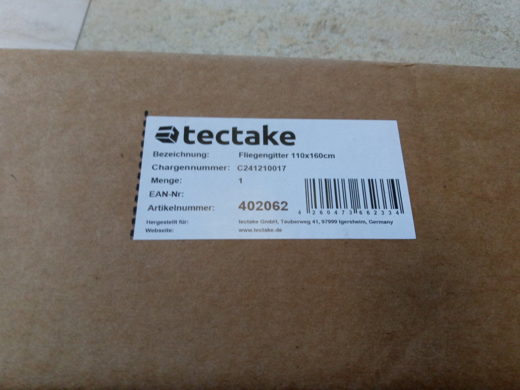 Altro per la casa: tectake Fliegengitter 110x160cm, neu & originalverpackt! – Nuovo e nell'imballaggio originale da Elfingen venduto da reto_s_k 1