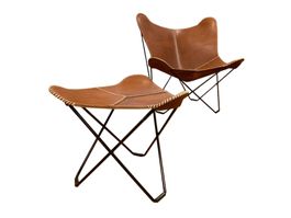 Poltrona Butterfly - BKF Brown + poggiapiedi