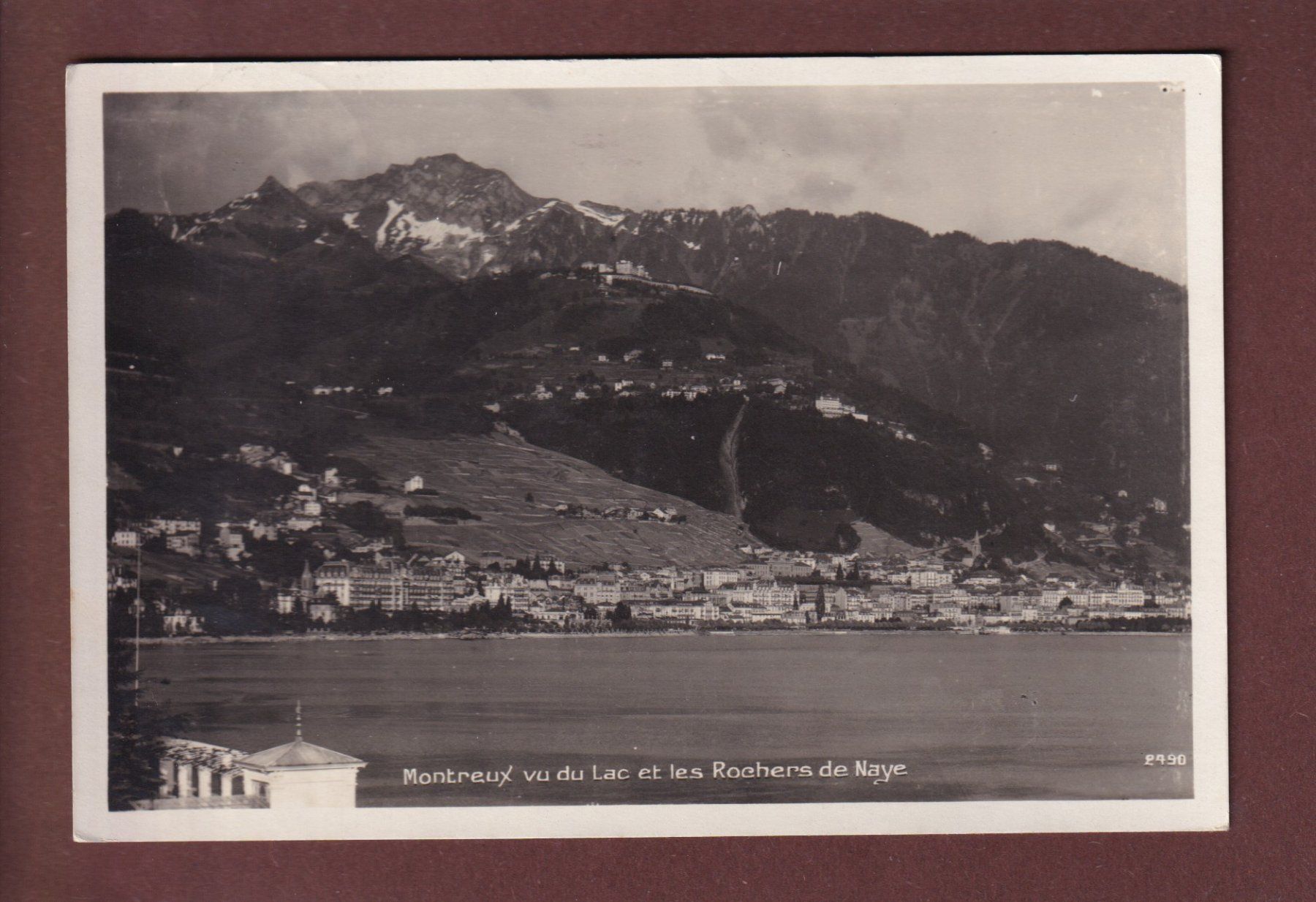 Cartoline postali: MONTREUX vu du lac - 1926 – Usato da Pully venduto da nicecards