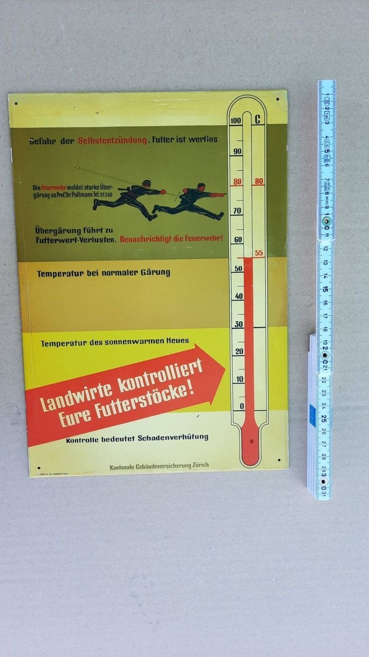 Schilder: GVZ Bauer Versicherung Heu Blech Schild – Gebraucht aus Hedingen von Zwackul