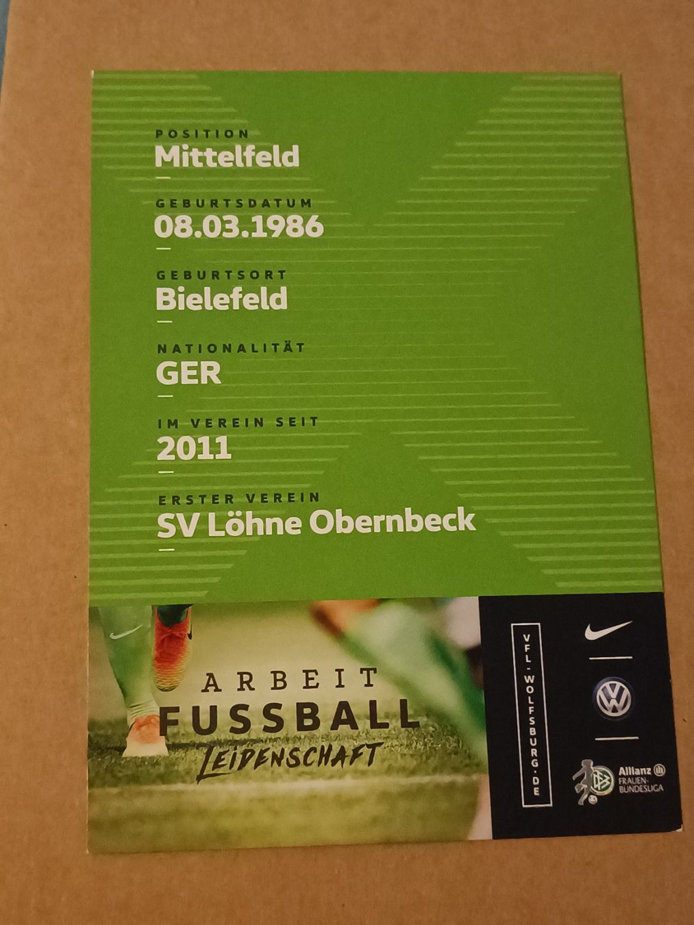 Autografi: Lena Goessling - VfL Wolfsburg - handsigniert – Usato da Menziken venduto da Artographs 1