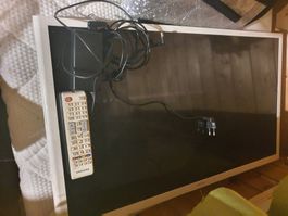 Samsung smart TV mit Fernbedienung weiss