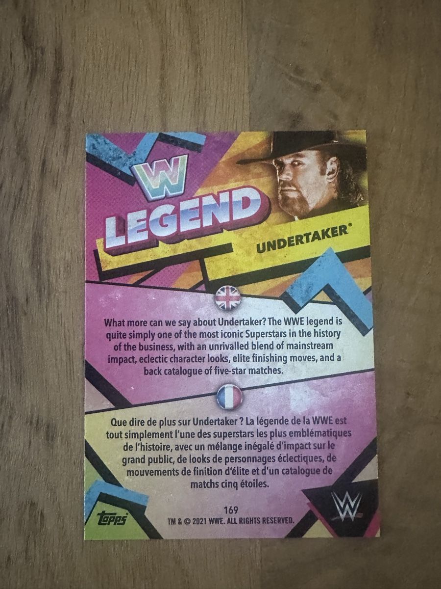 Topps Carte collezionabili: Sammelkarte: WWE - The Undertaker Legend – Nuovo (secondo la descrizione) da Luzern venduto da LuzernTCGLab 1
