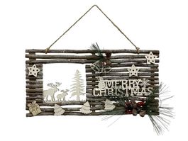 Handgemachte Weihnachtsdeko mit Holzrahmen - Neu!