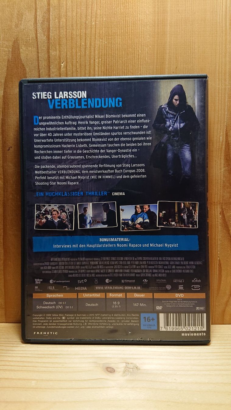 Tutti i DVDs: STIEG LARSSON Millennium Trilogie auf DVD – Usato da Wilderswil venduto da Exebub 4
