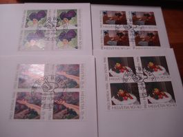 Pro Patria 1986, FDC Satz + 4erblocks, Gemälde