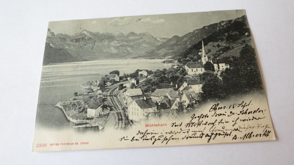 Cartoline postali: Mühlehorn / GL - 1904 – Usato da Jona venduto da centumprata