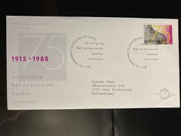 Niederlande 1988 illustrierter FDC Krebsinstitut
