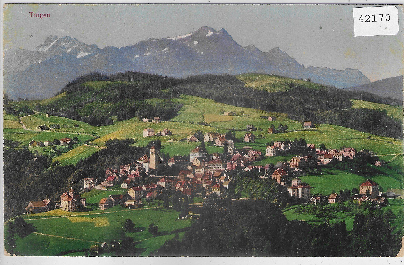 Cartoline postali: Trogen - Generalansicht - Litho – Usato da Ettingen venduto da Kartenplanet