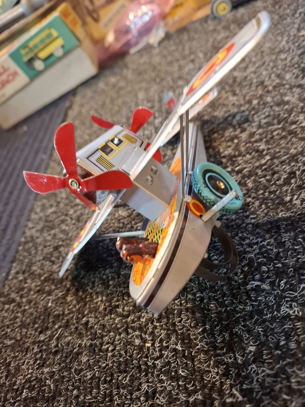 Modellbausätze & Standmodelle: Aereo in latta giocattolo vintage – Defekt aus Motto Blenio von Vigio 4