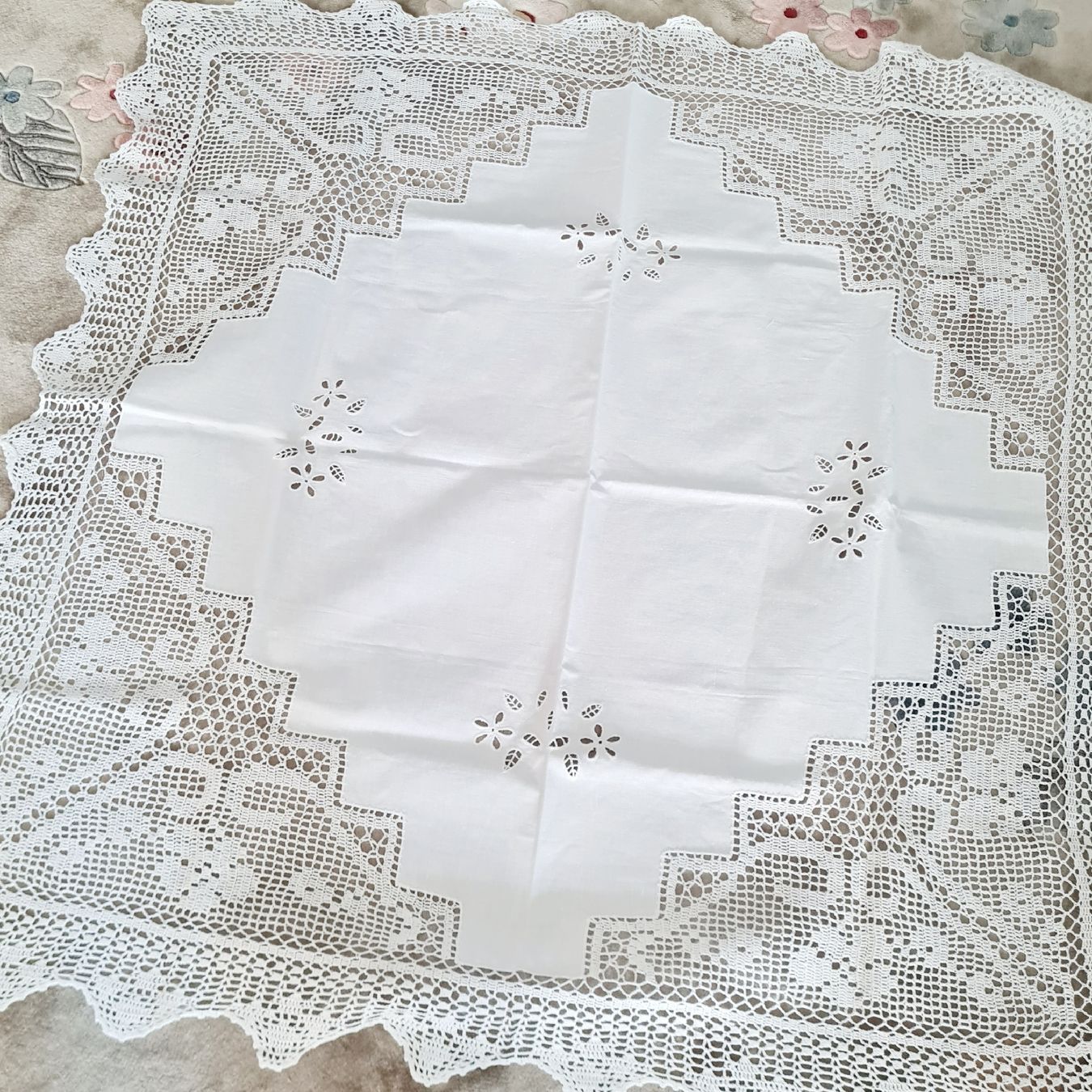 Sonstige Tischwäsche: Tischdecke ,exclusive Handarbeit 90/90cm – Neu (gemäss Beschreibung) aus Siebnen von annigannig 2