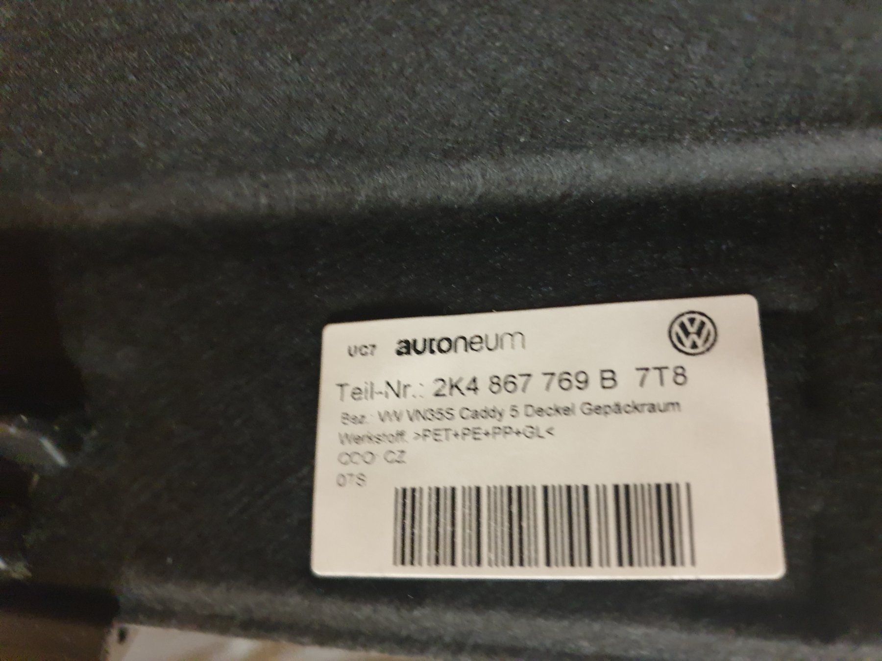 Tutti pezzi di ricambio auto: Hutablage Neu -- VW Caddy Maxi – Nuovo (secondo la descrizione) da Matten b. Interl venduto da kau_m2wt 1
