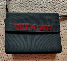 EINMALIG👌Tasche/Clutch/schwarz-rot/VALENTINO Vintage/ Rips
