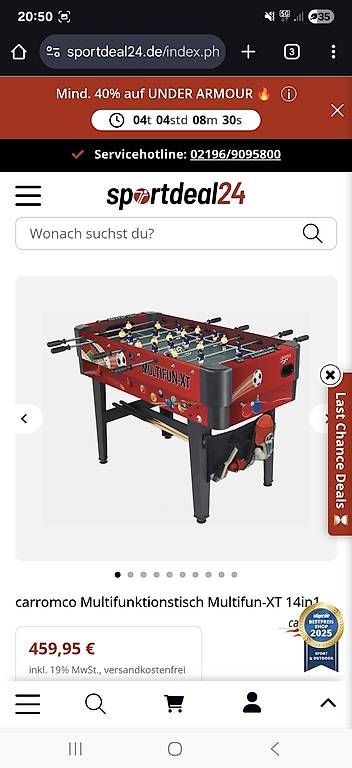 Billiardtische: Spieletisch Carromco multigame multifun XT – Gebraucht aus Emmenbrücke von fab_l6jt
