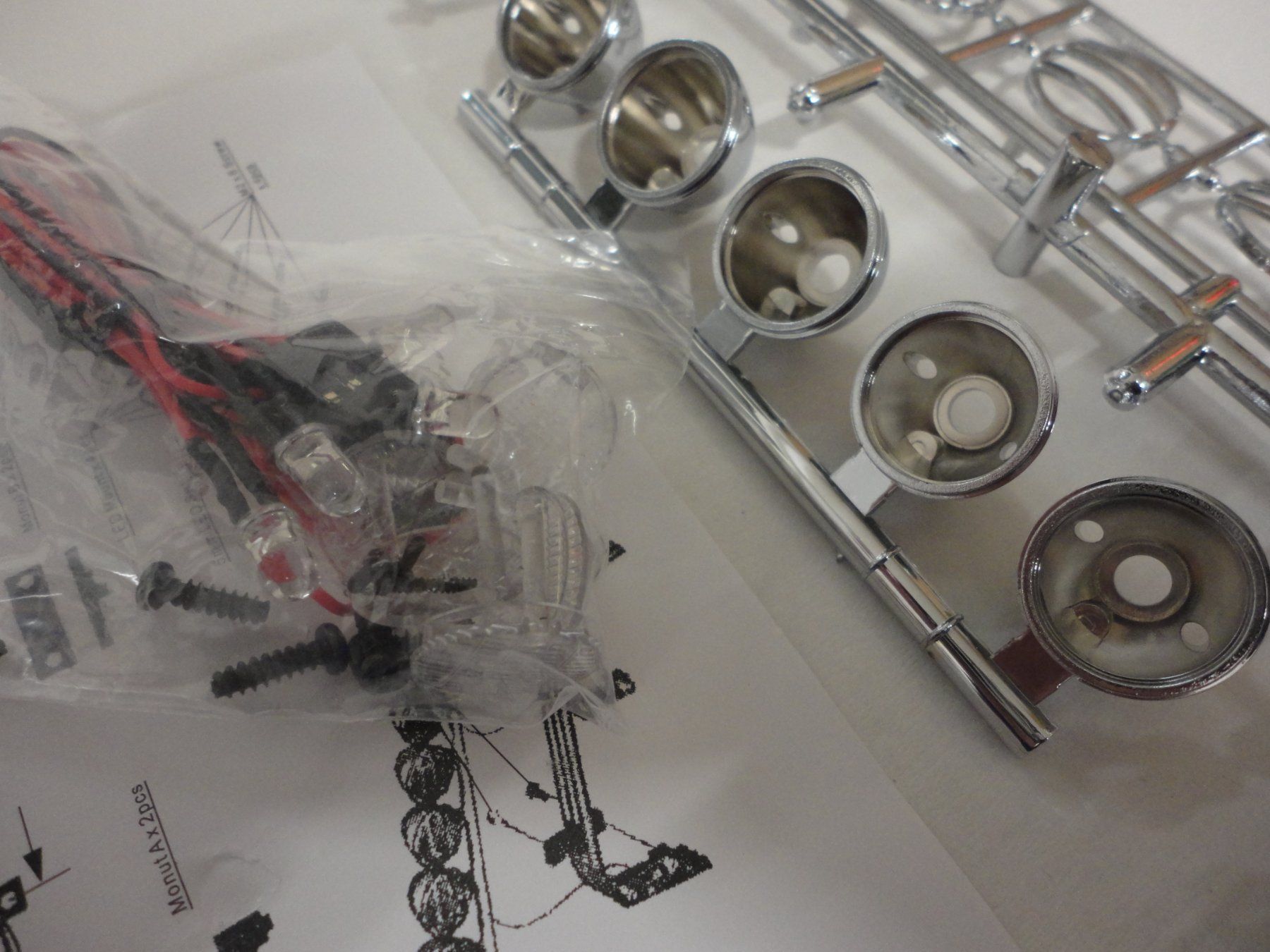 RC Modellbau: LED Scheinwerfer Bausatz (chrom) – Neu und originalverpackt aus Horgen von RcModell 5