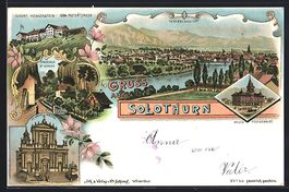 Litho Solothurn, Totalansicht mit Alpenk
