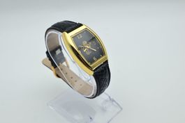 Quarz-Armbanduhr Gold/Schwarz Ø 30 mm (läuft mit Garantie)