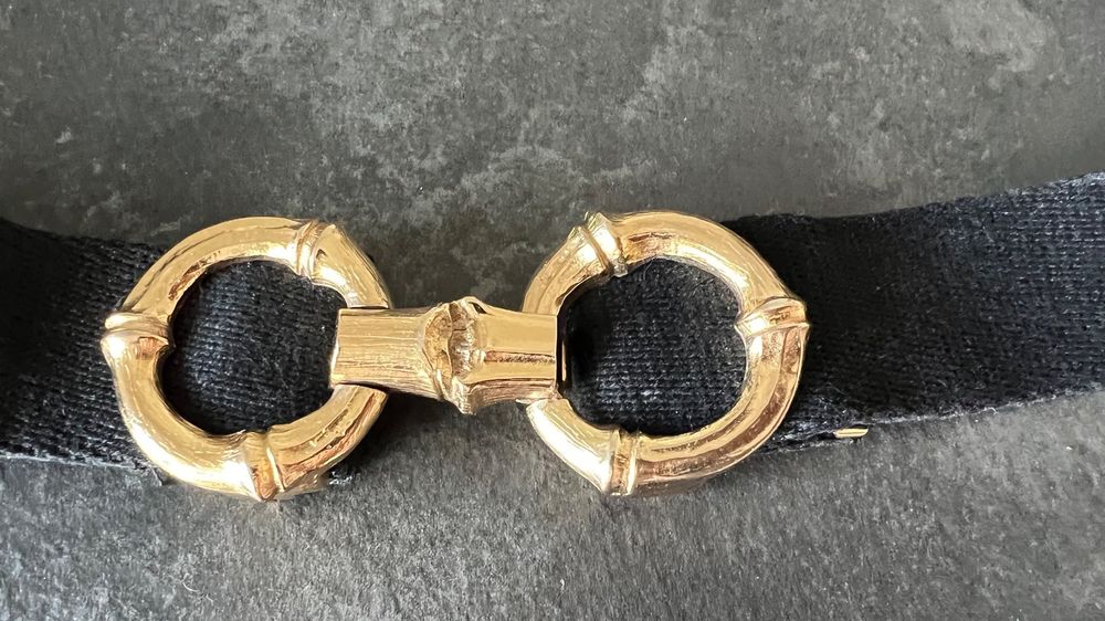 Ceinture Vintage Canali En Cuir Marron - Largeur 3 Cm, Boucle Acier, Fait Main Italie - Taille M, Occasion Bon état