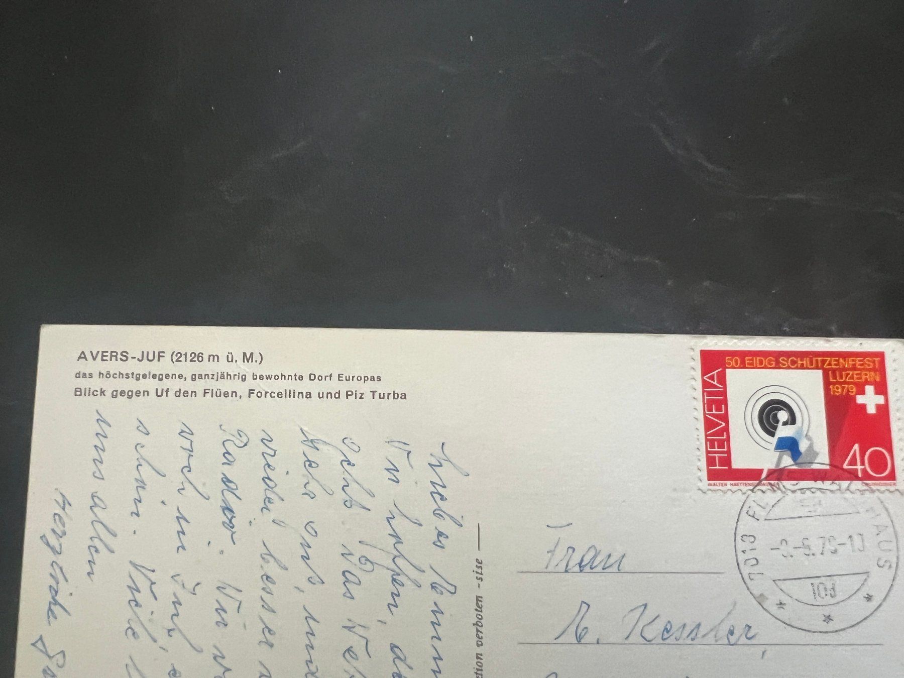 Ansichtskarten: AK  1978 Avers-Juf  (G3354) – Gebraucht aus Hinwil von Sidi4 1