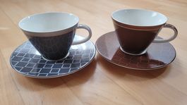 Villeroy & Boch Kaffeetassen mit Untertassen Caffe Club