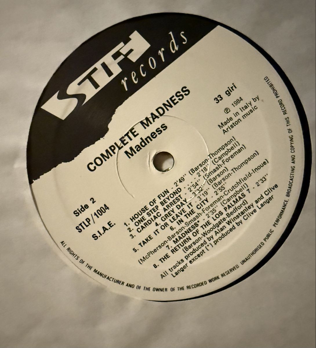 Dischi in vinile: Madness - Complete Madness - LP - Vinyl - Schallplatte – Usato da Goldach venduto da Messerguru 3