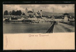 Rapperswil, Blick von der Flussbrücke a