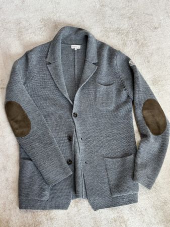 Einmaliger Cardigan von MONCLER, Gr. XL, grau