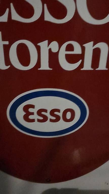 Schilder: Original Esso Emailschild 60 er Jahre – Gebraucht aus Ettingen von 1964erNachtzugfahrer 2