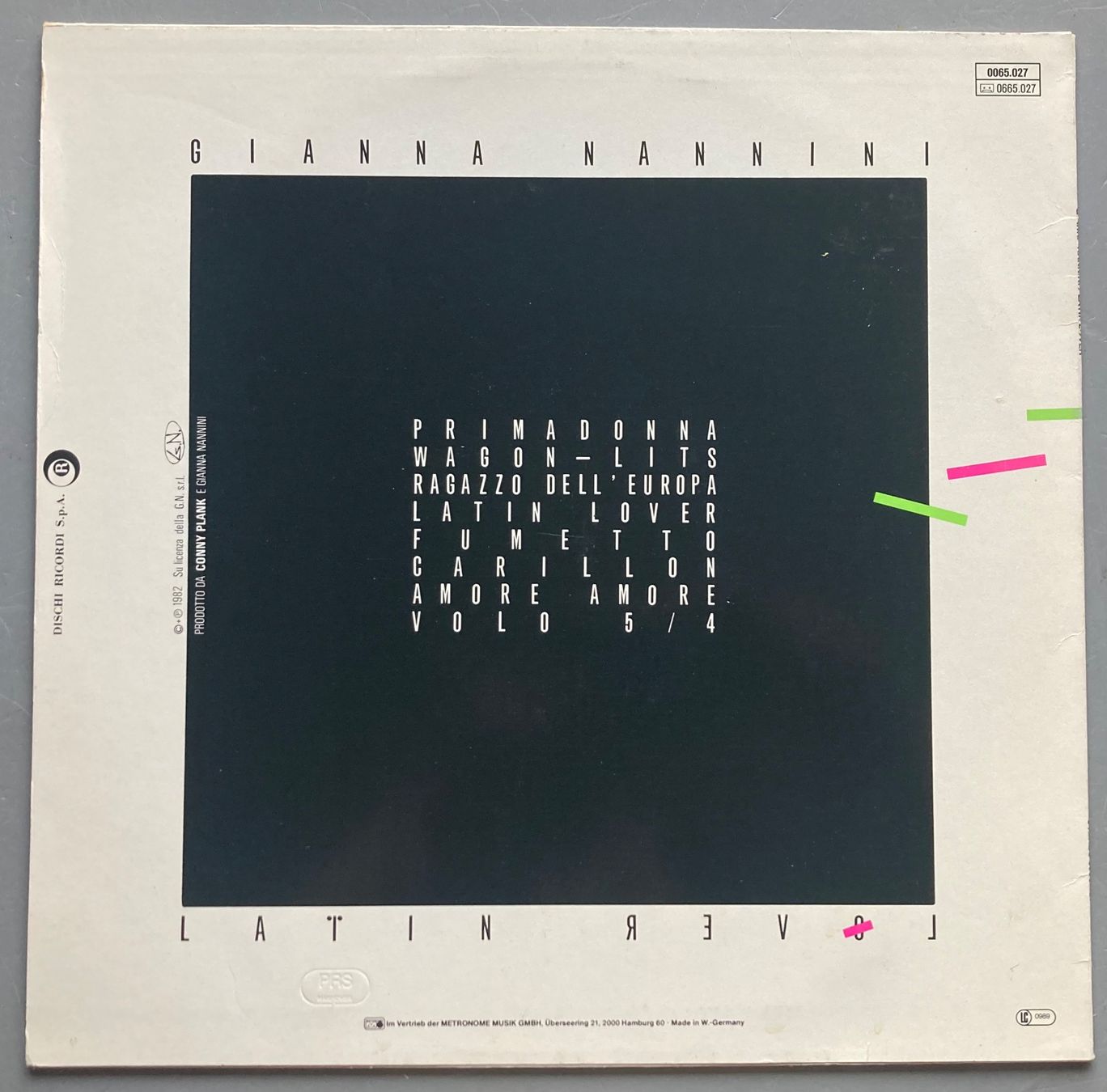 Vinyles: GIANNA NANNINI - LATIN LOVER – D'occasion à Poliez-Pittet par Newtown-Records 1