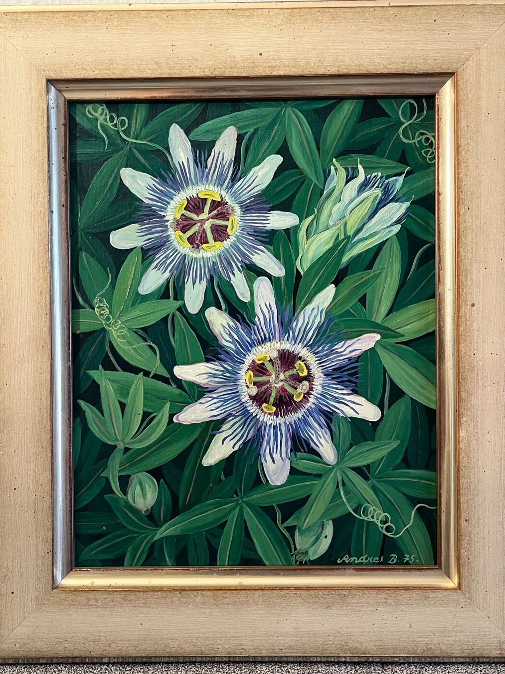 Dipinti: **Andreas Barth**, 1975 Passionsblumen – Usato da Basel venduto da PAUL_ART 1