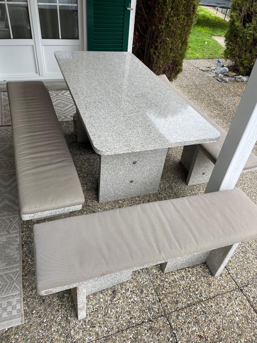 Tische: Morcote Granittisch mit Sitzbank – Gebraucht aus Märwil von rem_n6nq 2