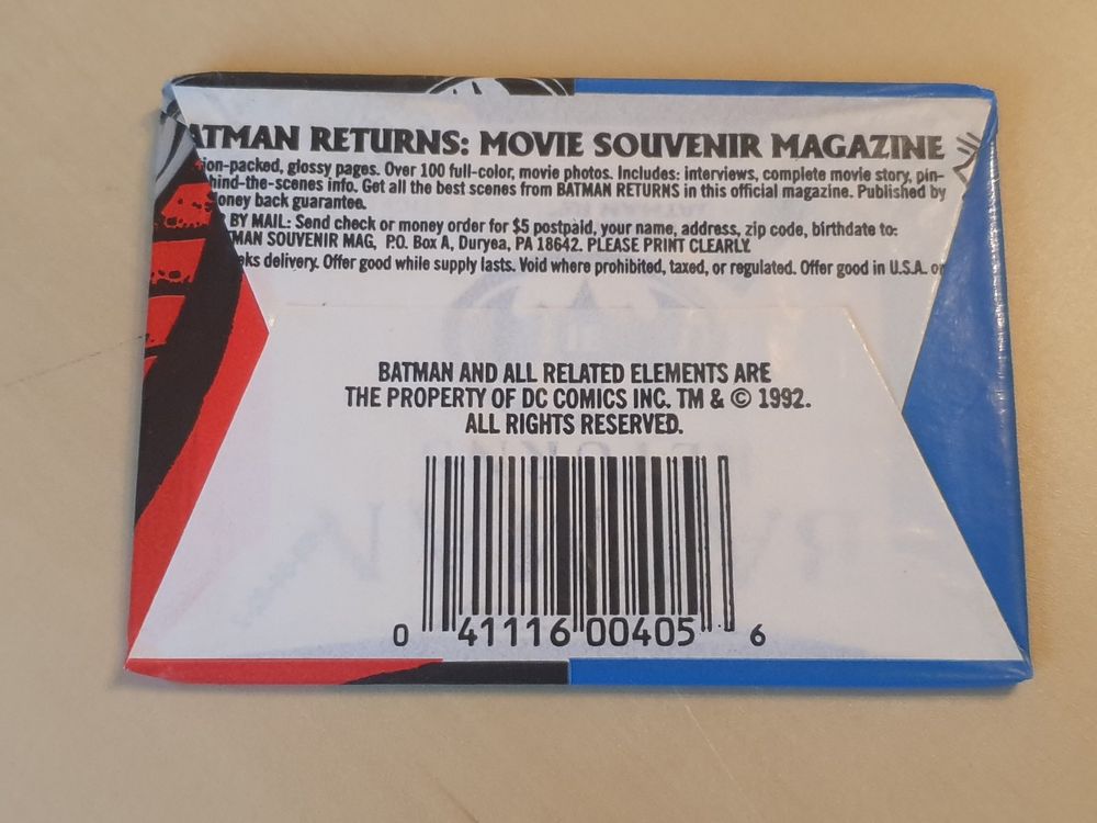 Topps Carte collezionabili: Batman Returns Topps – Nuovo e nell'imballaggio originale da Stansstad venduto da collectorsshop 1