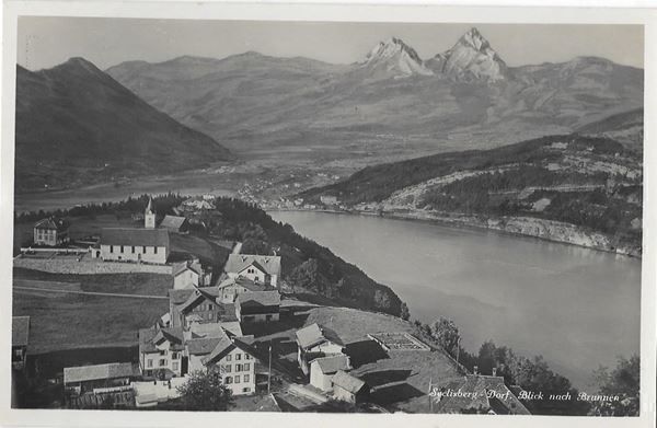 Ansichtskarten: Seelisberg - Dorf Blick nach Brunnen – Gebraucht aus Olten von clotaldi