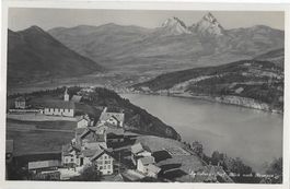 Seelisberg - Dorf Blick nach Brunnen