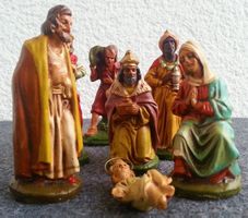 KRIPPENFIGUREN, Konvolut 7 Figuren, um 1940