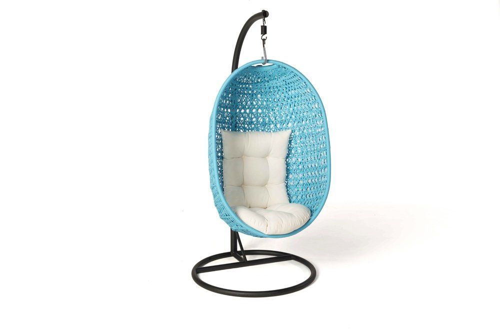 Poltrone pensili da giardino: Rattan Hanging Chair blau – Nuovo e nell'imballaggio originale da Bern venduto da rattan-lounge 1