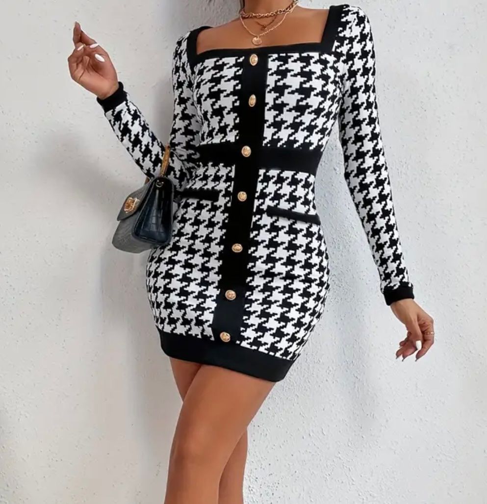Vestiti: Vestito elegante bianco e nero pied de poule – Nuovo e nell'imballaggio originale da Gordevio venduto da LanaZimm 1