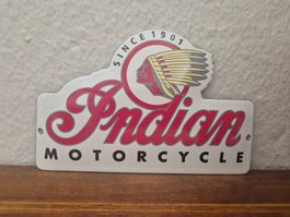 Emailschild Indian Motorcycle Motorrad Logo Emaille Schild