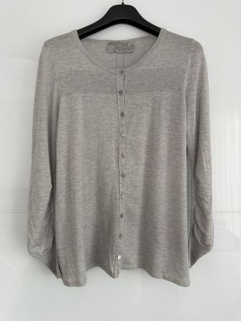 Luisa Cerano Cardigan aus Wolle und Seide in grau Grösse 44
