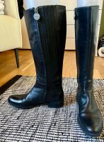 Damenstiefel Geox schwarz Leder flach gebrauchter Zustand