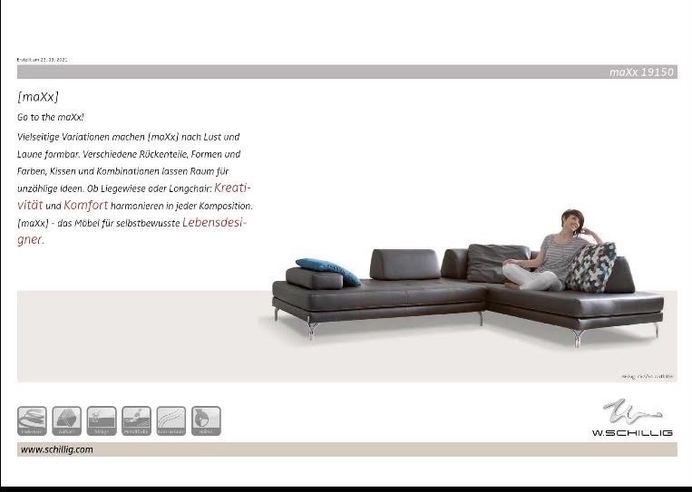 Divani: Schwarzes Ledersofa maXx (Willi Schillig) – Usato da Biel/Bienne venduto da l-m-m 6