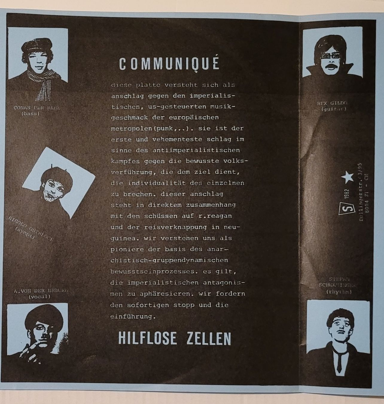 Dischi in vinile: Hilflos Ostblock Stichfest  -  1982 – Usato da Zürich venduto da Avd 3