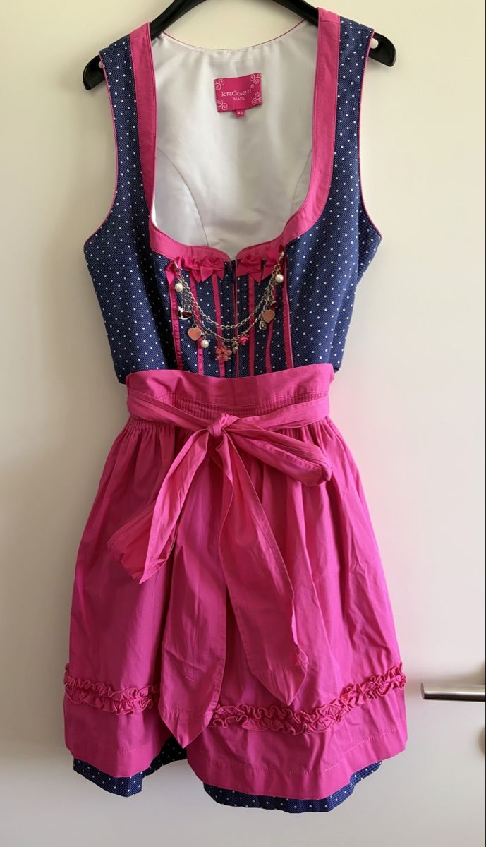 Krüger Vestiti: Dirndl Krüger blau/pink Grösse 42 – Usato da Winterthur venduto da Geissifant 3